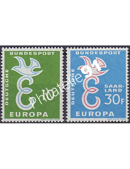 RFA, Timbre n° 164 à 165, Collection timbres Allemagne
