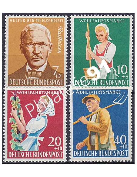 RFA, Timbre n° 168 à 171, Collection timbres Allemagne