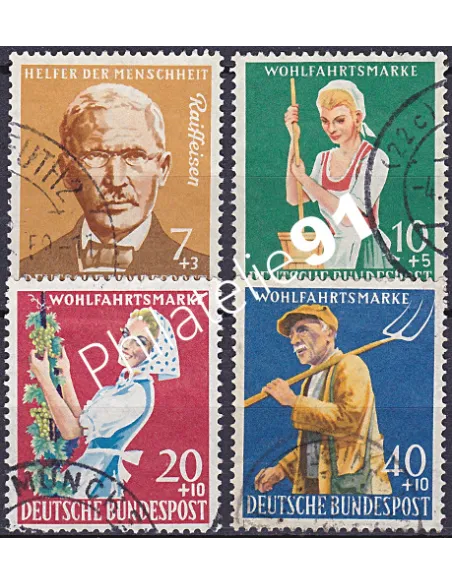 RFA, Timbre n° 168 à 171, Collection timbres Allemagne