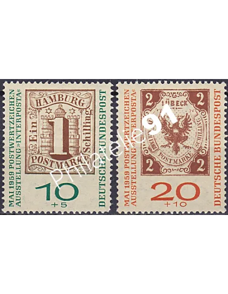 RFA, Timbre n° 181 à 182, Collection timbres Allemagne