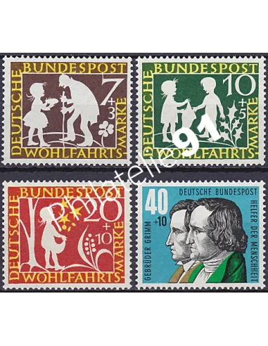 RFA, Timbre n° 195 à 198, Collection timbres Allemagne