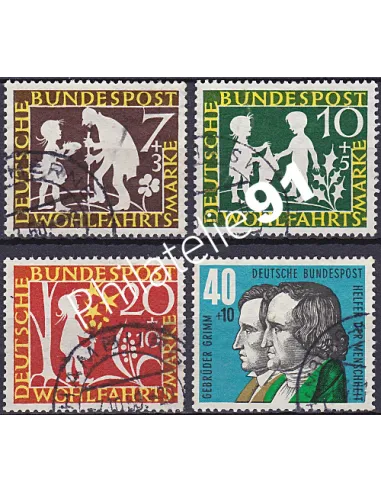 RFA, Timbre n° 195 à 198, Collection timbres Allemagne