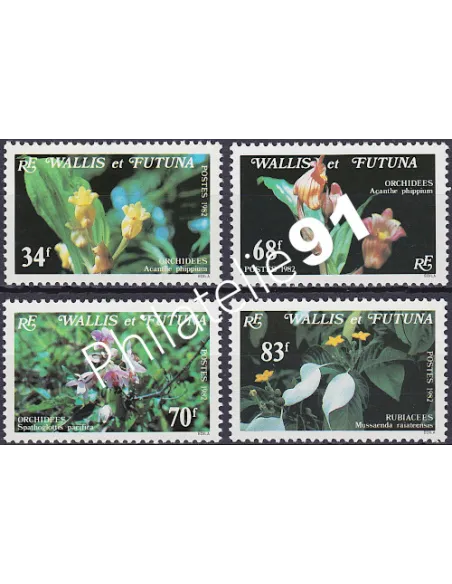 Timbre de WALLIS ET FUTUNA n° 286 à 289, collection timbres Dom-Tom