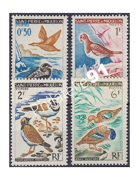 Saint-Pierre et Miquelon n°  364 à 367, Collection Timbre dom tom