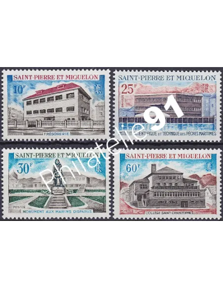 Saint-Pierre et Miquelon n°  387 à 390, Collection Timbre dom tom