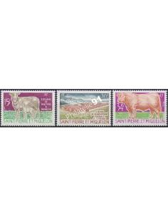 Saint-Pierre et Miquelon n°  407 à 409, Collection Timbre dom tom