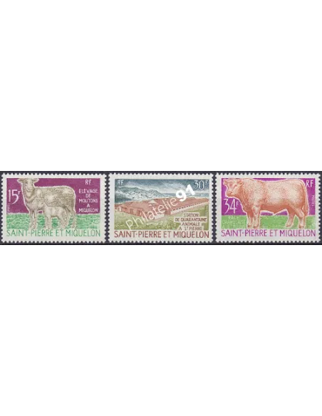 Saint-Pierre et Miquelon n°  407 à 409, Collection Timbre dom tom