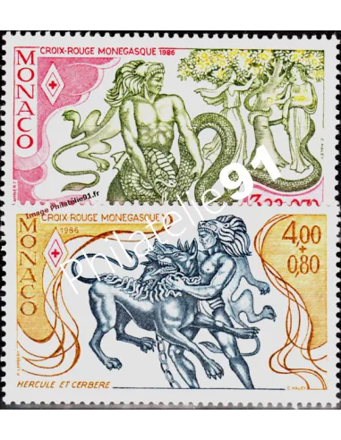 MONACO - n° 1545 à 1546 - Croix-Rouge monégasque - Hercule