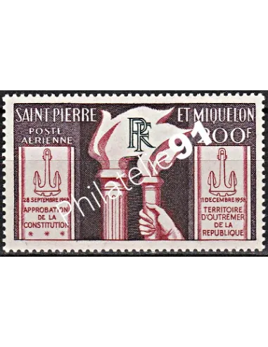 Timbre PA n° 26 de St-Pierre et Miquelon, Collection timbres Dom Tom