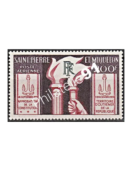 Timbre PA n° 26 de St-Pierre et Miquelon, Collection timbres Dom Tom