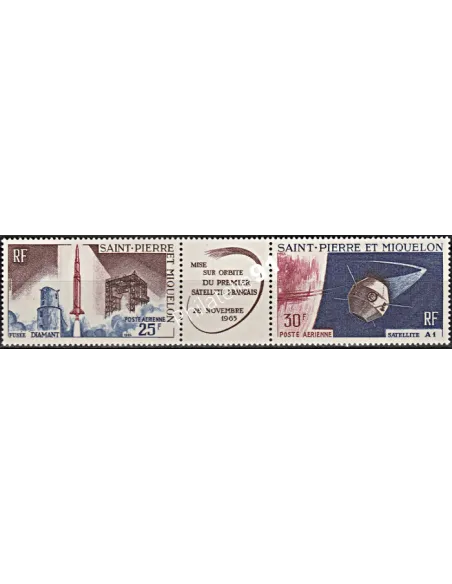 Saint-Pierre et Miquelon, PA n° 34A, espace,Collection timbres Dom Tom