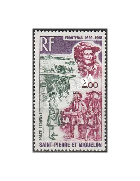 Timbre de St-Pierre et Miquelon PA n° 55, Frontenac,Collection Dom Tom