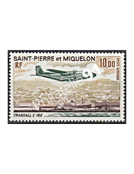 Timbre de St-Pierre et Miquelon PA n°  57, avion, Collection Dom Tom