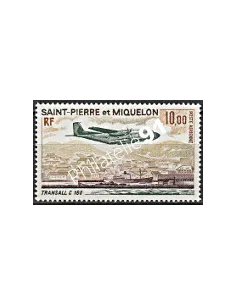 Timbre de St-Pierre et Miquelon PA n°  57, avion, Collection Dom Tom