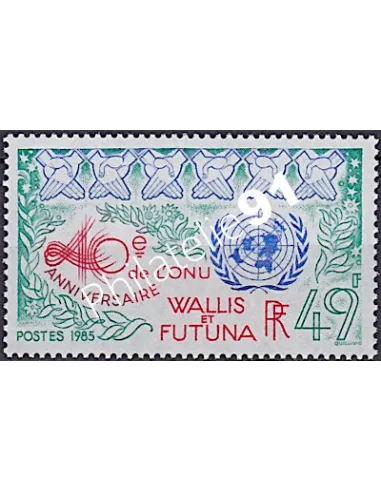 WALLIS ET FUTUNA,n° 332, O.N.U.,collection timbres Dom-Tom