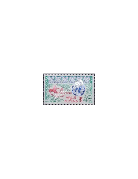 WALLIS ET FUTUNA,n° 332, O.N.U.,collection timbres Dom-Tom