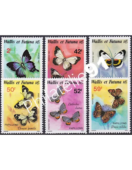 WALLIS ET FUTUNA,n° 353 à 358, collection timbres Dom-Tom