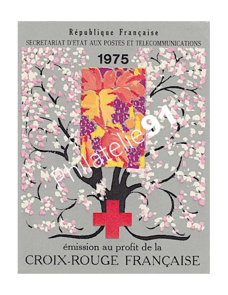 Carnet  Croix-Rouge n° 2024 - Année 1975, Collection timbres France