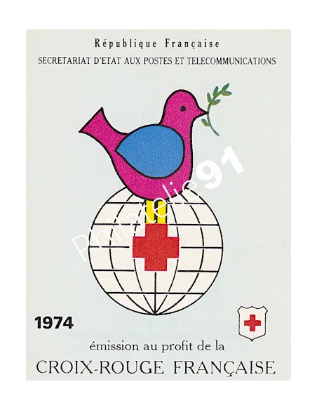 Carnet  Croix-Rouge n° 2023 - Année 1974, Collection timbres France