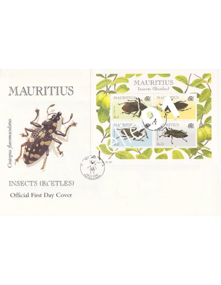 Enveloppe 1er Jour, Thématique insectes, Collection lettre Monde