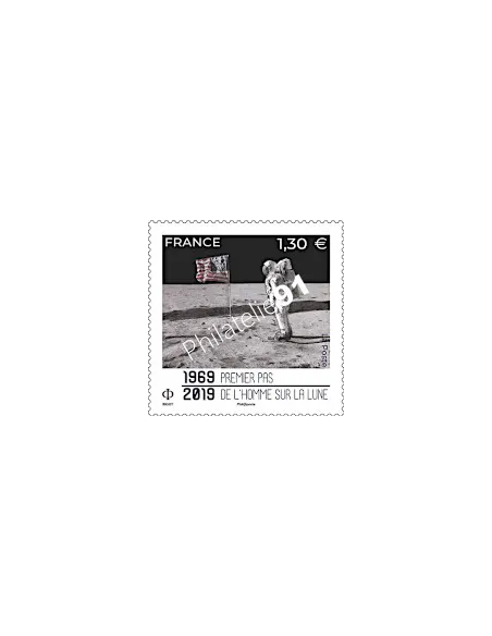 Timbre n° 5340, Premier pas de l’homme sur la Lune, timbres France