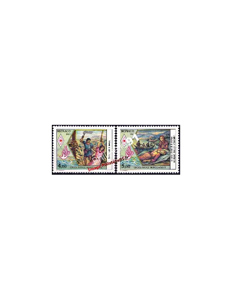 MONACO - n° 1720 - 1721 Croix-Rouge monégasque Ste Devote (4)