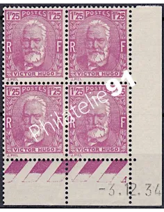 Coin daté sur Timbre n° 293, Collection timbres France