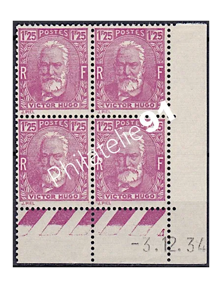 Coin daté sur Timbre n° 293, Collection timbres France