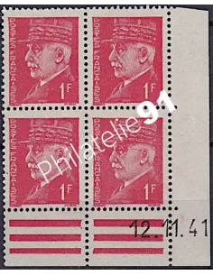 Coin daté sur Timbre n° 514, Collection timbres France