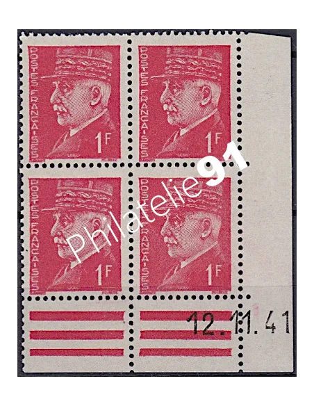 Coin daté sur Timbre n° 514, Collection timbres France