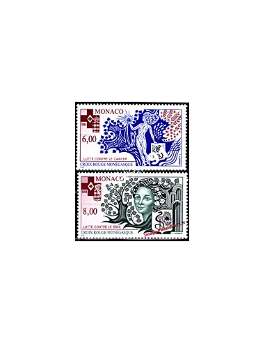 Timbre de MONACO n° 1960 - 1961 - Croix-Rouge monégasque