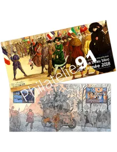 Bloc souvenir n° 163, Centenaire de l’Armistice du 11 nov.1918, timbres France