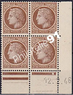 Coin daté du Timbre n° 681, Collection timbres France