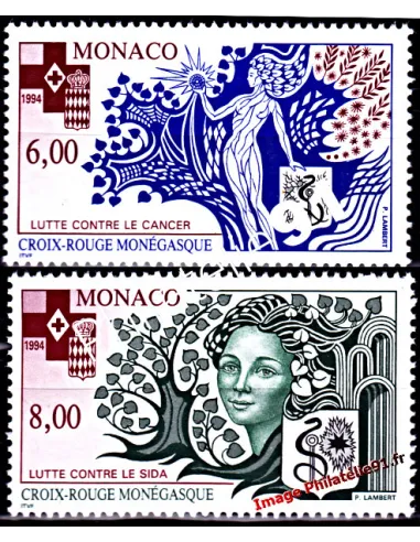 Timbre de MONACO n° 1960 - 1961 - Croix-Rouge monégasque