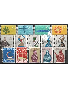Liechtenstein, Année complète neuve 1966, Collection timbres Europe