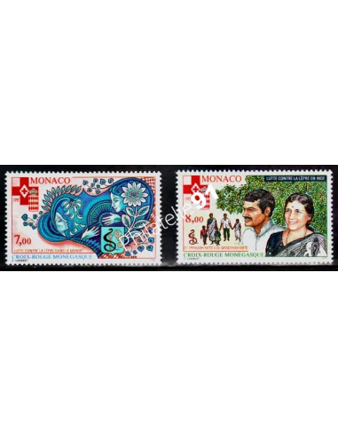 Timbres de Monaco n° 2000 à 2001 - Croix-Rouge monégasque
