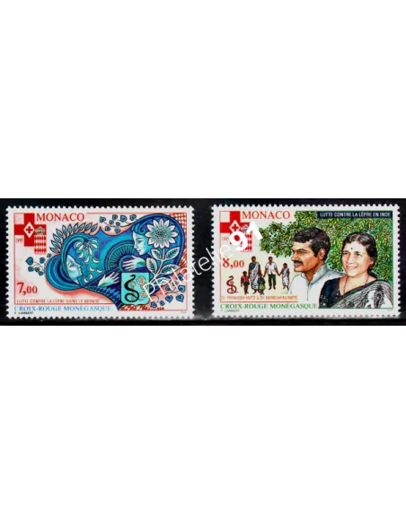 Timbres de Monaco n° 2000 à 2001 - Croix-Rouge monégasque