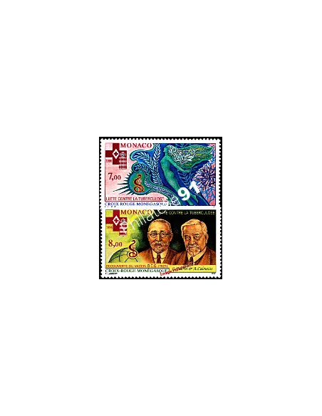 Timbres de Monaco n° 2063 et 2064 - Croix-Rouge monégasque