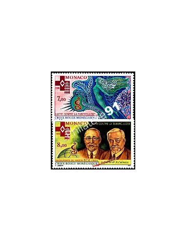 Timbres de Monaco n° 2063 et 2064 - Croix-Rouge monégasque