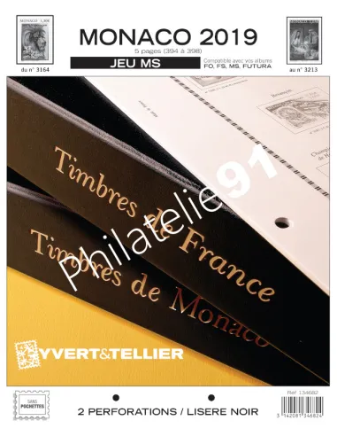 Jeu MS MONACO 2019, matériel philatélie