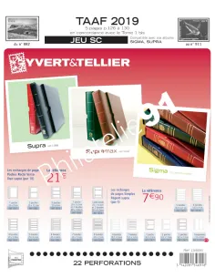 jeu SC TAAF 2019, matériel philatélie