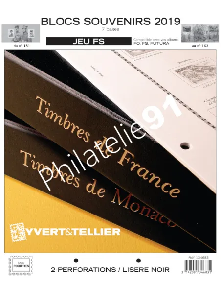 JEU FS FRANCE 2019 blocs souvenirs, matériel philatélique
