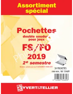 Assortiment de pochettes 2e semestre 2019, matériel philatélie