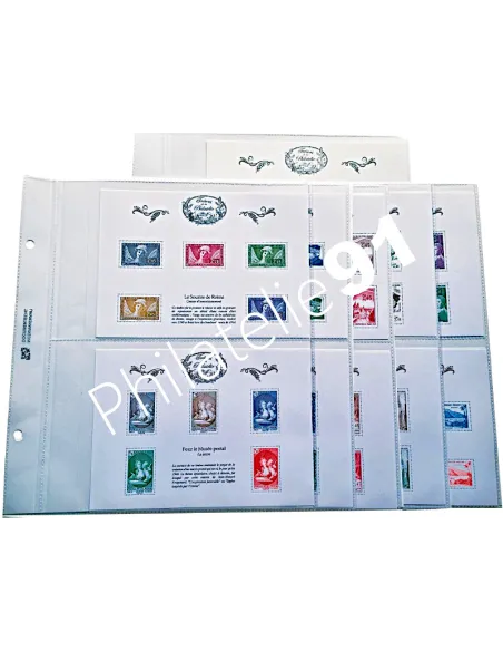 Feuilles DAVO France pour blocs trésors de la philatélie, matériel philatélique