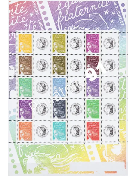 Feuille n° 3688B à R,Marianne, Cérès, collection timbres france