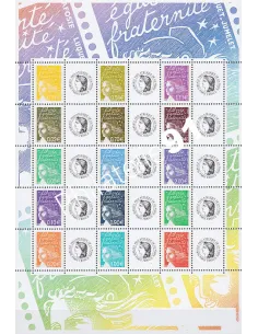 Feuille n° 3688B à R,Marianne,Cérès,Variété, collection timbres france