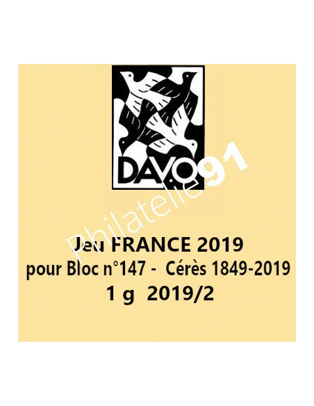 DAVO Jeu Luxe FRANCE 2019, Bloc Cérès, matériel de philatélie