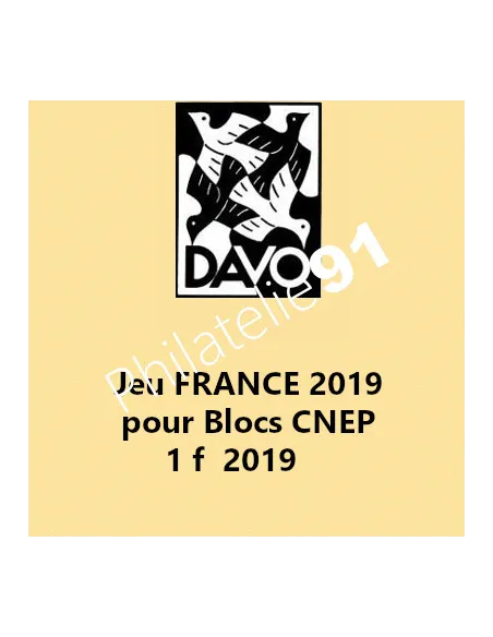 DAVO - France Luxe 2019 pour blocs CNEP, matériel philatélie