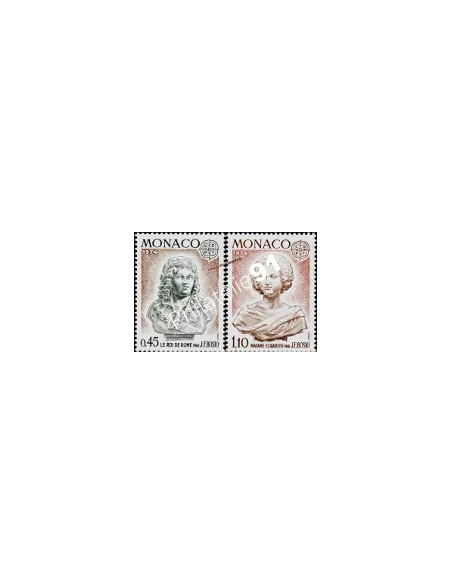 Timbres EUROPA de MONACO - n°  957 à 958 - Année 1974 - Sculptures