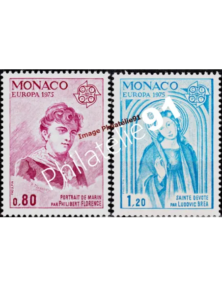 MONACO - n° 1003 à 1004 ** - EUROPA - 1975 - Peintures